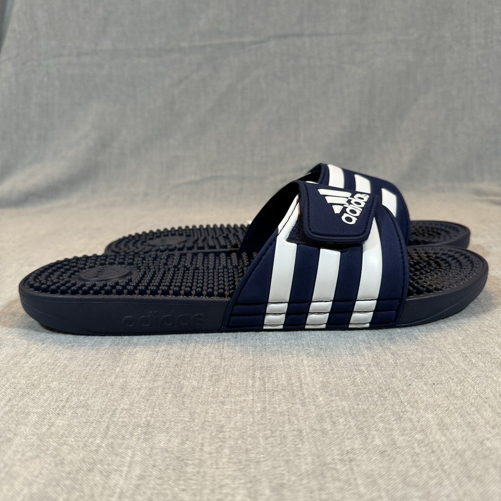 Adidas Adissage Sandals Men's Size 13 Womens‎ 14 Slides Massage Blue Pool Shower